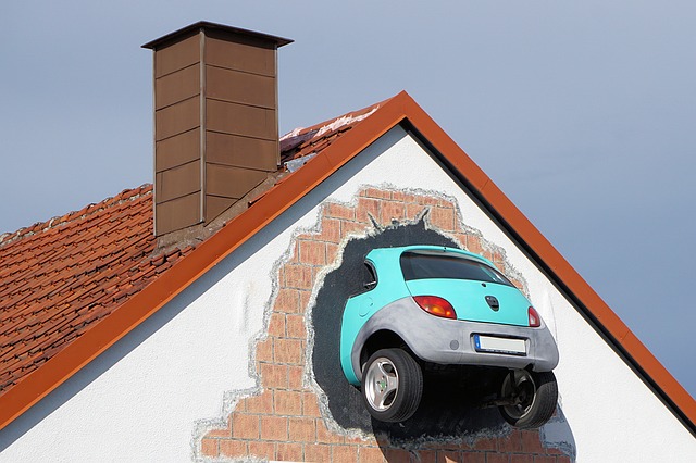 auto na střeše